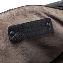 Pre Owned Bottega Veneta Black Intrecciato Trim Leather Tote