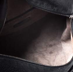 Pre Owned Bottega Veneta Black Intrecciato Trim Leather Tote