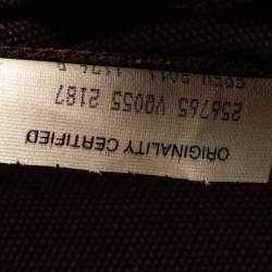 Pre Owned Bottega Veneta Dark Brown Canvas and Leather Tote