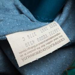 مملوكة مسبقًا Bottega Veneta Blue/Metallic Intrecciato Leather Croisette Shoulder Bag