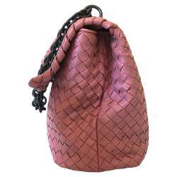 مملوكة مسبقًا Bottega Veneta Pink Intrecciato Leather Olimpia Shoulder Bag