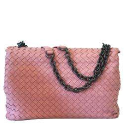 مملوكة مسبقًا Bottega Veneta Pink Intrecciato Leather Olimpia Shoulder Bag