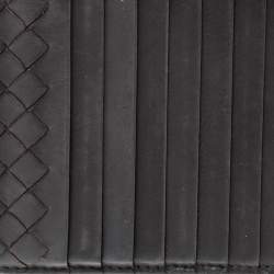 Pre Owned حامل  بطاقات بوتيغا فينيتا جلد بني غامق بسحاب