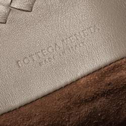 Pre Owned Bottega Veneta Grey Leather Cesta Tote