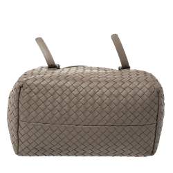 Pre Owned Bottega Veneta Grey Leather Cesta Tote