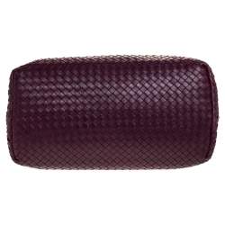 Pre Owned حقيبة يد بوتيغا فينيتا روما كبيرة جلد انترشياتو أزرق كحلي