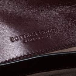 مملوكة مسبقًا Bottega Veneta Burgundy/Black Leather Piazza Top Handle Bag