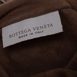 Pre Owned Bottega Veneta Beige Intrecciato Leather and Snakeskin Cesta Tote