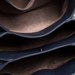 مملوكة مسبقًا Bottega Veneta Blue Intrecciato Leather Small Roma Tote