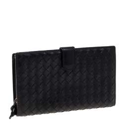 مملوكة مسبقًا Bottega Veneta Black Intrecciato Nappa Leather Tourmaline Wallet