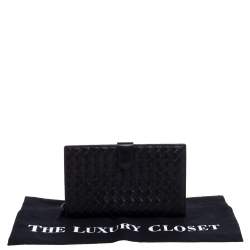 مملوكة مسبقًا Bottega Veneta Black Intrecciato Nappa Leather Tourmaline Wallet