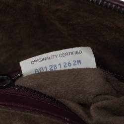 Pre Owned Bottega Veneta Burgundy Intrecciato Leather Nodini Crossbody Bag