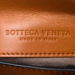 Pre Owned Bottega Veneta Orange Leather Mini Piazza Top Handle Bag