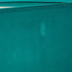 Pre Owned Bottega Veneta Green Intrecciato Leather Long Wallet