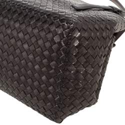 Pre Owned Bottega Veneta Metallic Intrecciato Leather Small Cesta Tote