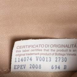 Pre Owned Bottega Veneta Beige Intrecciato Leather Bifold Continental Wallet