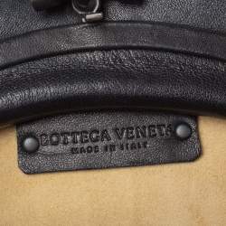 Pre Owned حقيبة كلتش بوتيغا فينيتا فان جلد إنترشييتو سوداء 