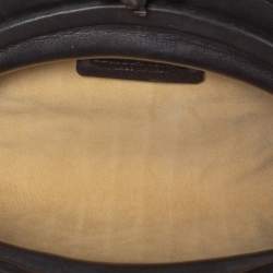 Pre Owned حقيبة كلتش بوتيغا فينيتا فان جلد إنترشييتو سوداء 