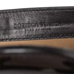 Pre Owned Bottega Veneta Black Patent Leather Envelope Clutch