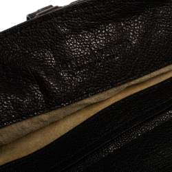 Pre Owned Bottega Veneta Black Intreciatto Leather Clutch