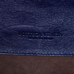 Pre Owned Bottega Veneta Multicolor Intrecciato Leather and Python Double Side Flap Baguette Bag
