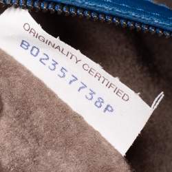 Pre Owned Bottega Veneta Blue Intrecciato Nappa Leather Tote