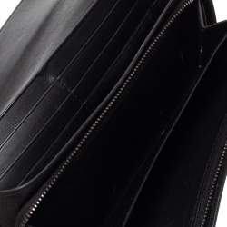 Pre Owned Bottega Veneta Black Intrecciato Leather Continental Wallet