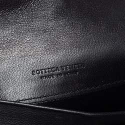 Pre Owned Bottega Veneta Black Intrecciato Leather Continental Wallet