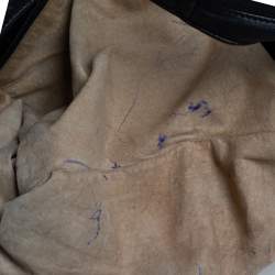 Pre Owned Bottega Veneta Black Intrecciato Leather Ball Hobo 