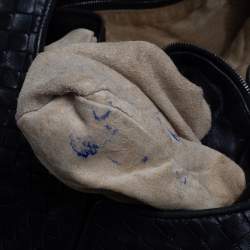 Pre Owned Bottega Veneta Black Intrecciato Leather Ball Hobo 