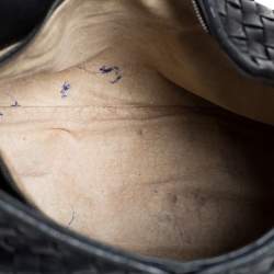 Pre Owned Bottega Veneta Black Intrecciato Leather Ball Hobo 