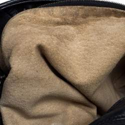 Pre Owned Bottega Veneta Black Intrecciato Leather Ball Hobo 