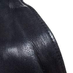 Pre Owned Bottega Veneta Black Intrecciato Leather Ball Hobo 