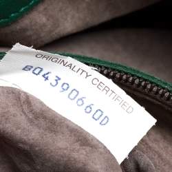 Pre Owned Bottega Veneta Green Intrecciato Leather Flap Crossbody Bag