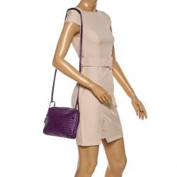 Nodini leather crossbody bag Bottega Veneta Purple in Leather - 28540209