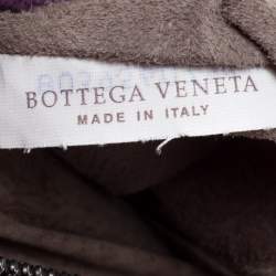 Pre Owned Bottega Veneta Purple Intrecciato Leather Nodini Crossbody Bag