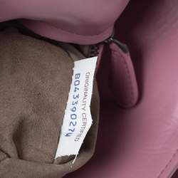 Pre Owned Bottega Veneta Pink Intrecciato Leather Small Roma Tote