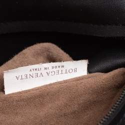 Pre Owned Bottega Veneta Black Intrecciato Leather Flap Shoulder Bag