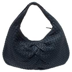Pre Owned Bottega Veneta Teal Intrecciato Nappa Leather Veneta Hobo