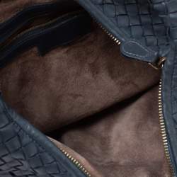 Pre Owned Bottega Veneta Teal Intrecciato Nappa Leather Veneta Hobo