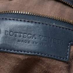 Pre Owned Bottega Veneta Teal Intrecciato Nappa Leather Veneta Hobo