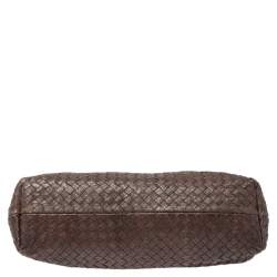 Pre Owned Bottega Veneta Black/Brown Python Frame Top Handle Bag