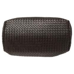 Pre Owned Bottega Veneta Dark Brown Intrecciato Leather Large Roma Tote