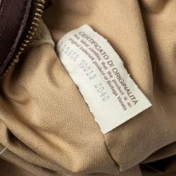 Pre Owned Bottega Veneta Dark Brown Intrecciato Leather Pyramid Shoulder Bag