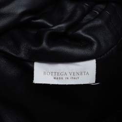 Pre Owned Bottega Veneta Black Intrecciato Leather Mini The Pouch Bag