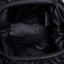 Pre Owned Bottega Veneta Black Intrecciato Leather Mini The Pouch Bag