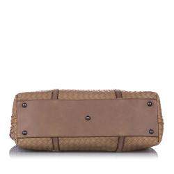 Pre Owned Bottega Veneta Brown Intrecciato Leather Tote Bag
