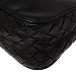 Pre Owned Bottega Veneta Black Leather Zipped Pouch