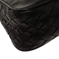 Pre Owned Bottega Veneta Black Leather Zipped Pouch