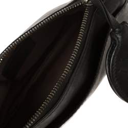 Pre Owned Bottega Veneta Black Leather Zipped Pouch